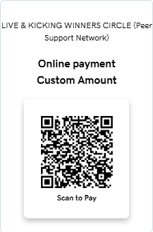 Scan to Donate — Live & Kicking Winners Circle
